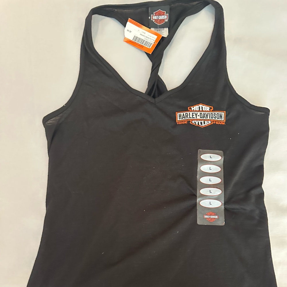 Women’s black tank top Harley Davidson  NWT